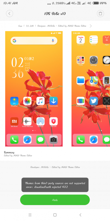 iPhone iOS BoSe MIUI V10 Theme Download For Xiaomi Mobile