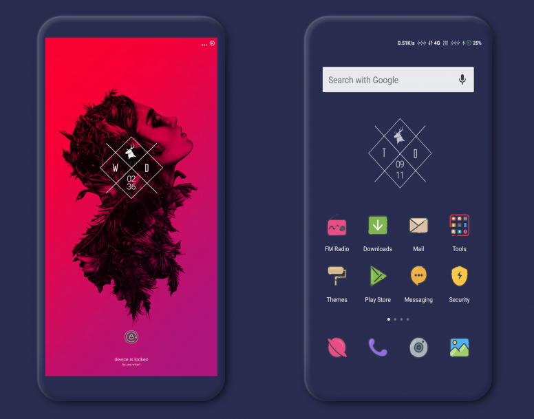 outline dark miui v10 theme download for xiaomi mobile themes mi