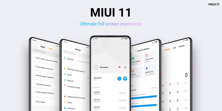 MIUI 11's interface is built for the "Ultimate full screen experience"