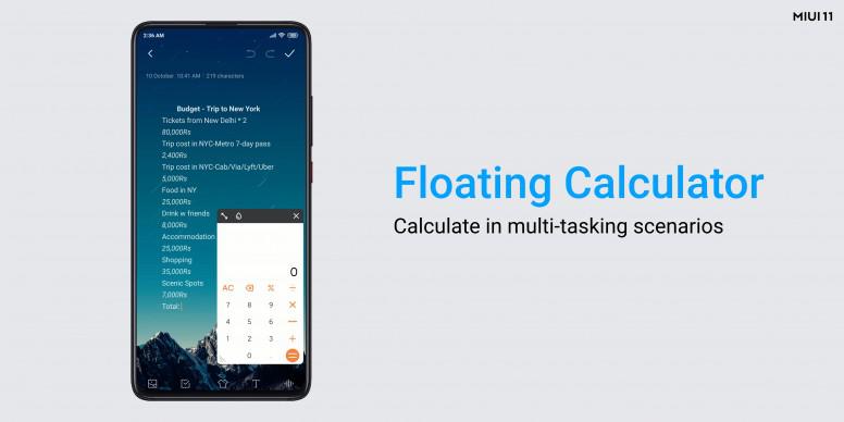 The Floating Calculator is much like a Picture-in-Picture(PIP) video player.