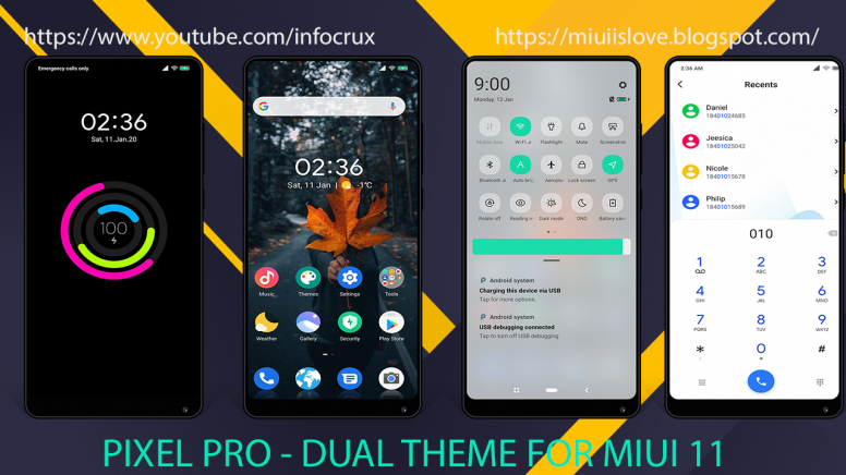PIXEL PRO - DUAL THEME REVIEW FOR MIUI 11 || Dark Mode Supported || No root || Mi Themes 2020 �
