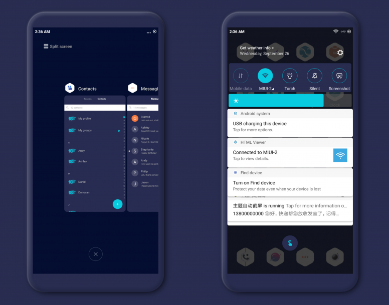 Pure Hexa Dark Miui V10 Theme Mtz Download For Xiaomi Mobile