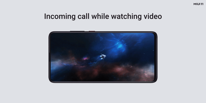 Answer an incoming call while watching a video or playing a game.